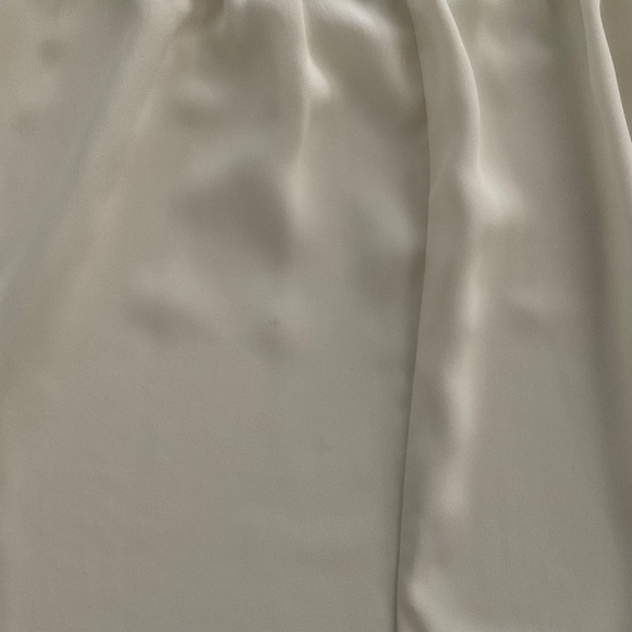 Zero+Maria Cornejo Skirt Sz 4 White Midi Elastic Waist Cut Outs Minimalist Chic - Picture 7 of 8